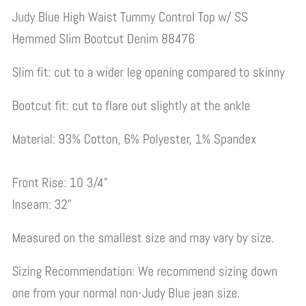 Judy Blue High Waist Bootcut Jean - Picture 5 of 6